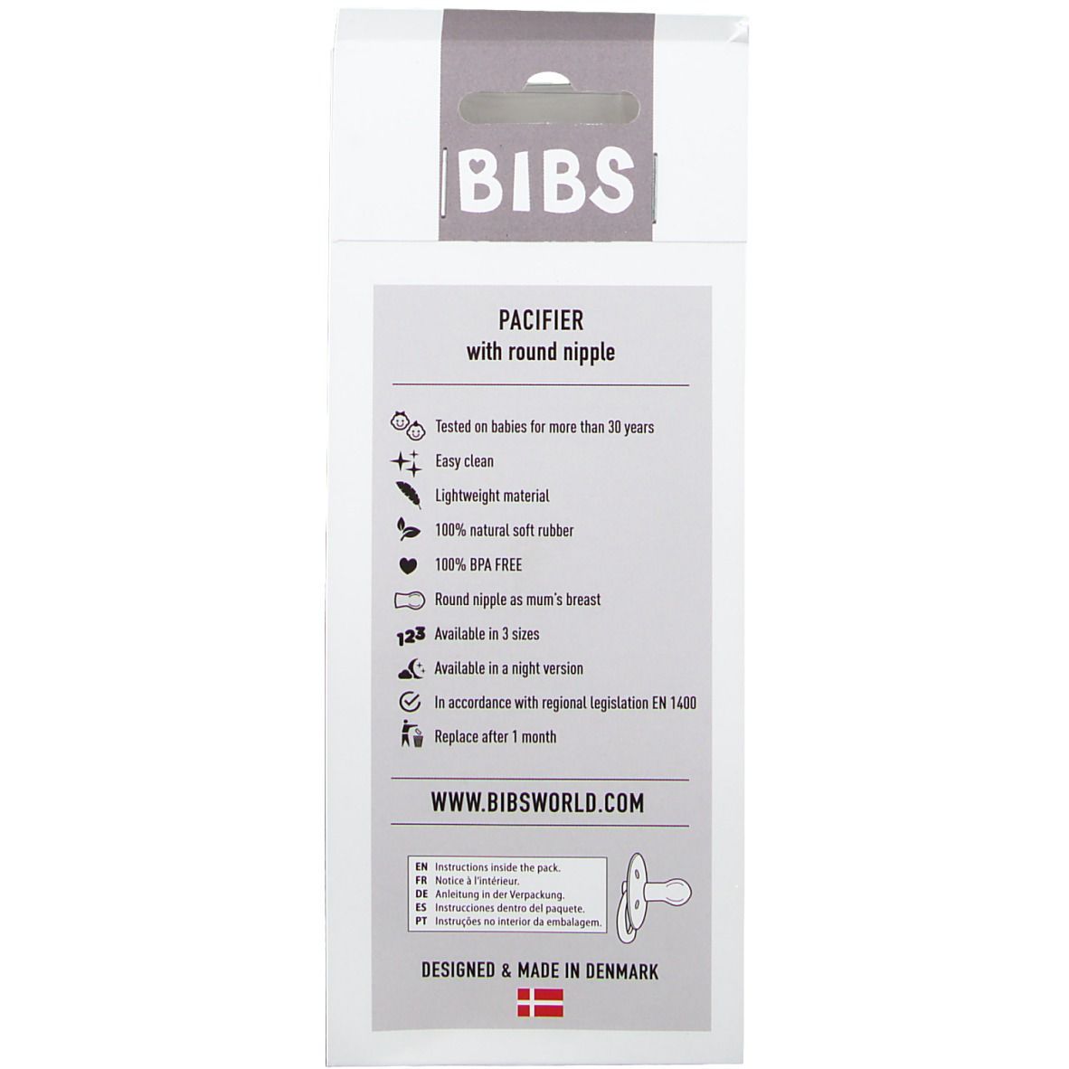 BIBS® BIBS COULEUR Tétines Lavande - Rose 0 - 6 mois Taille 1