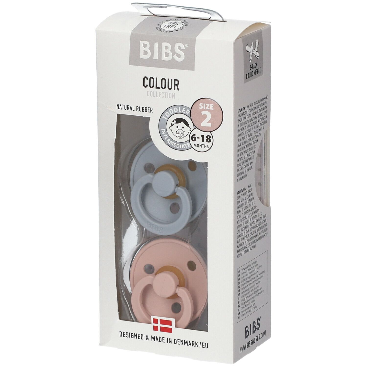 BIBS® BIBS COULEUR Tétines Nuage - Rose 6 - 18 mois Taille 2 2 pc(s) -  Redcare Pharmacie