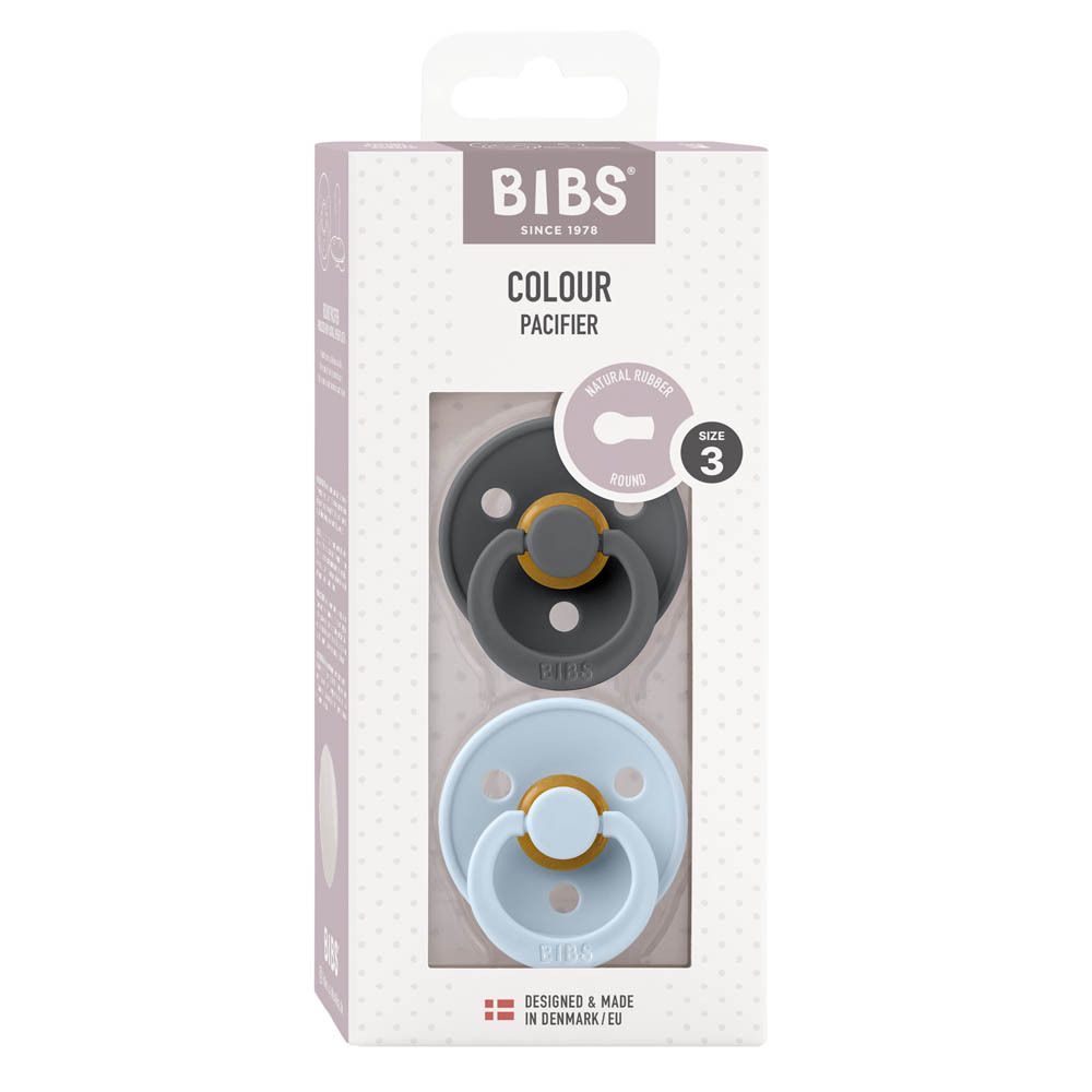 BIBS® BIBS COULEUR Tétines Iron - Baby Blue 18+ mois Taille 3