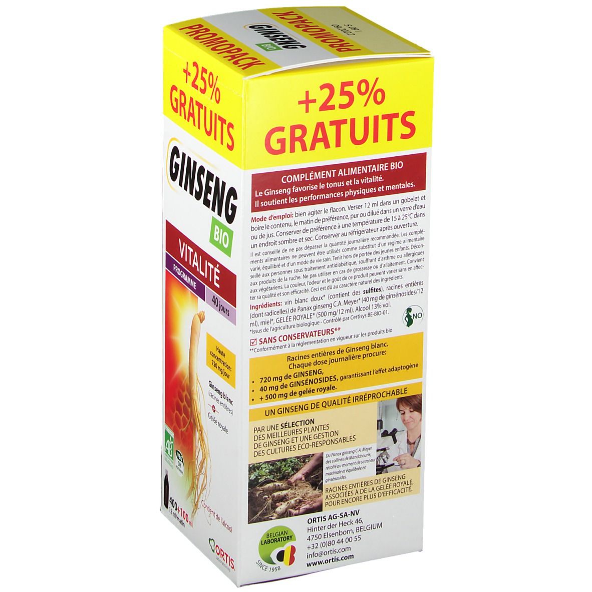 ORTIS® Ginseng BIO Vitalité