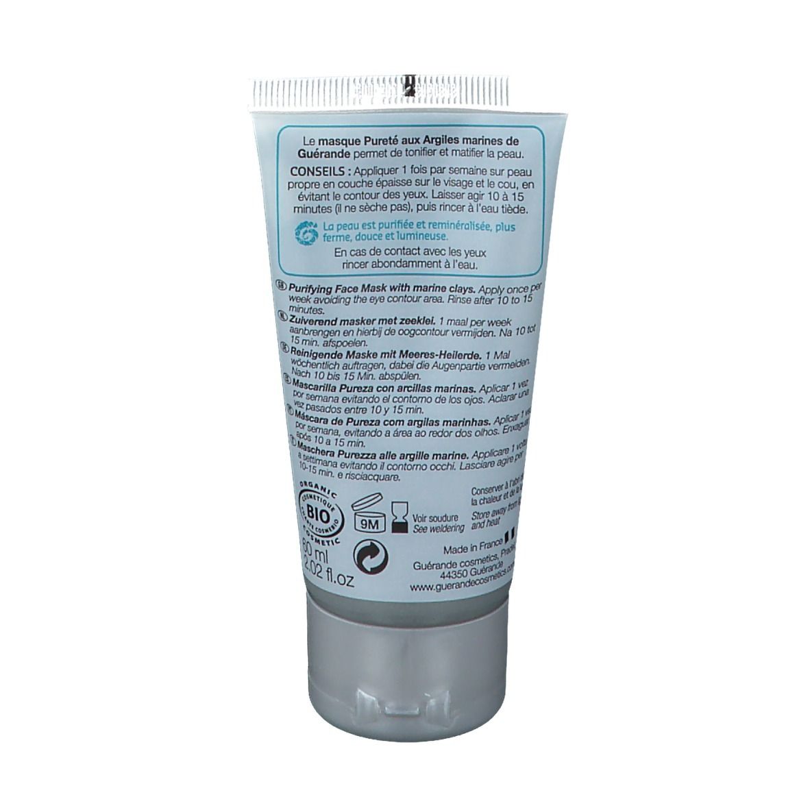 Masque Et Crème De Nuit 2 En 1 Guérande - Hydratant Lissant, 60 ml, Neuf