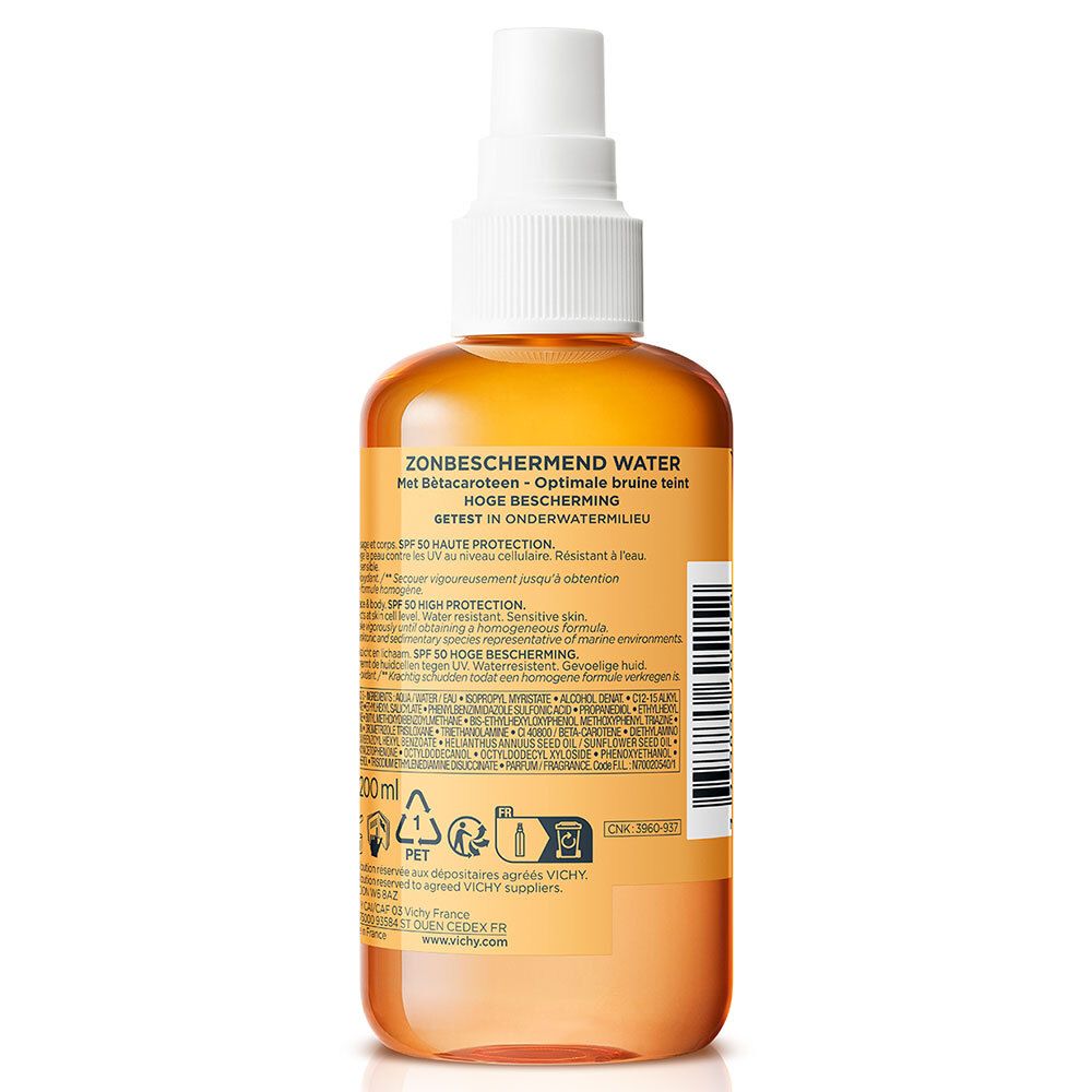 Capital Soleil Eau de protection solaire hâle sublimé SPF50