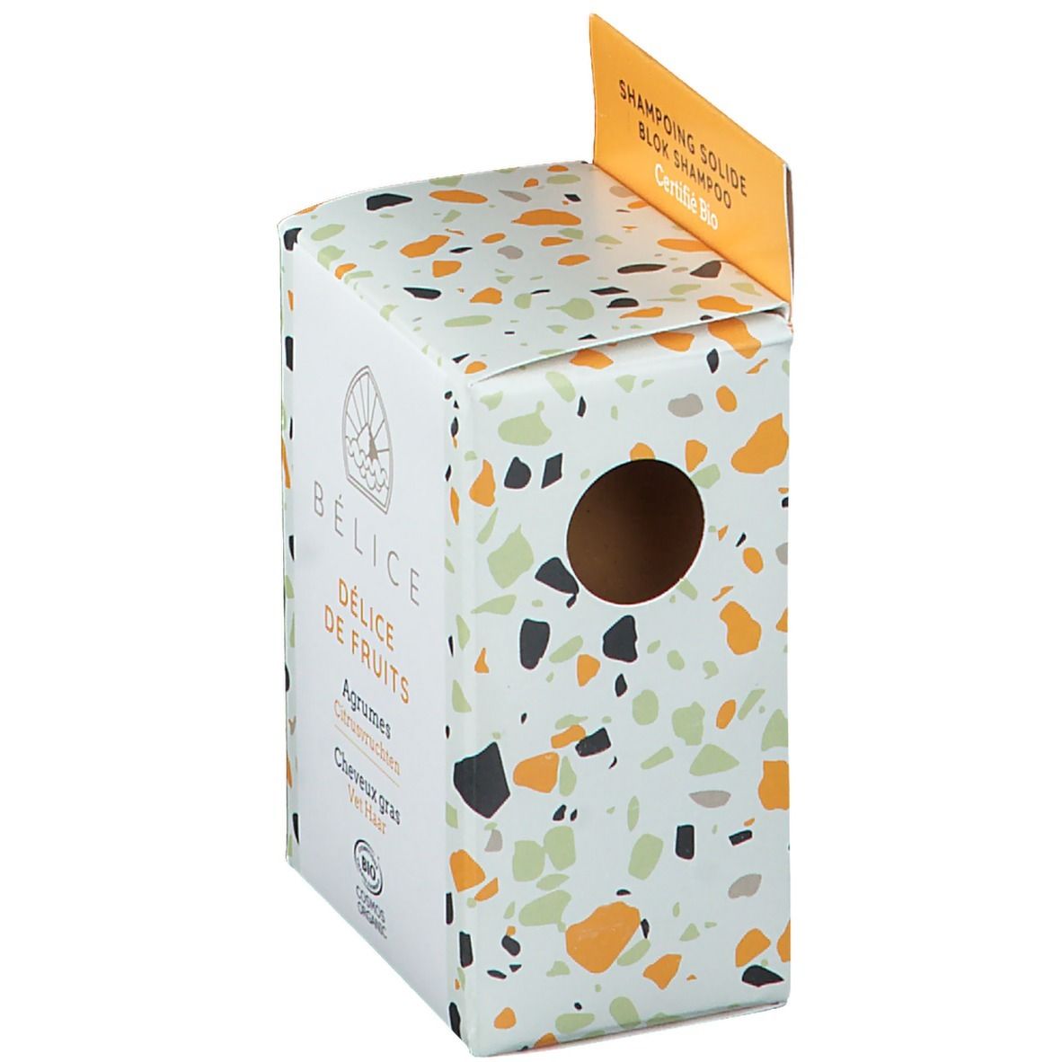 Bélice Shampoing solide Délice de fruits Agrumes Bio