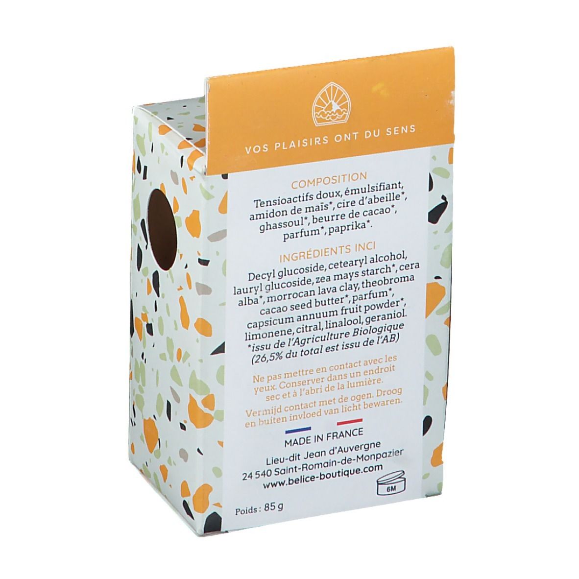 Bélice Shampoing solide Délice de fruits Agrumes Bio