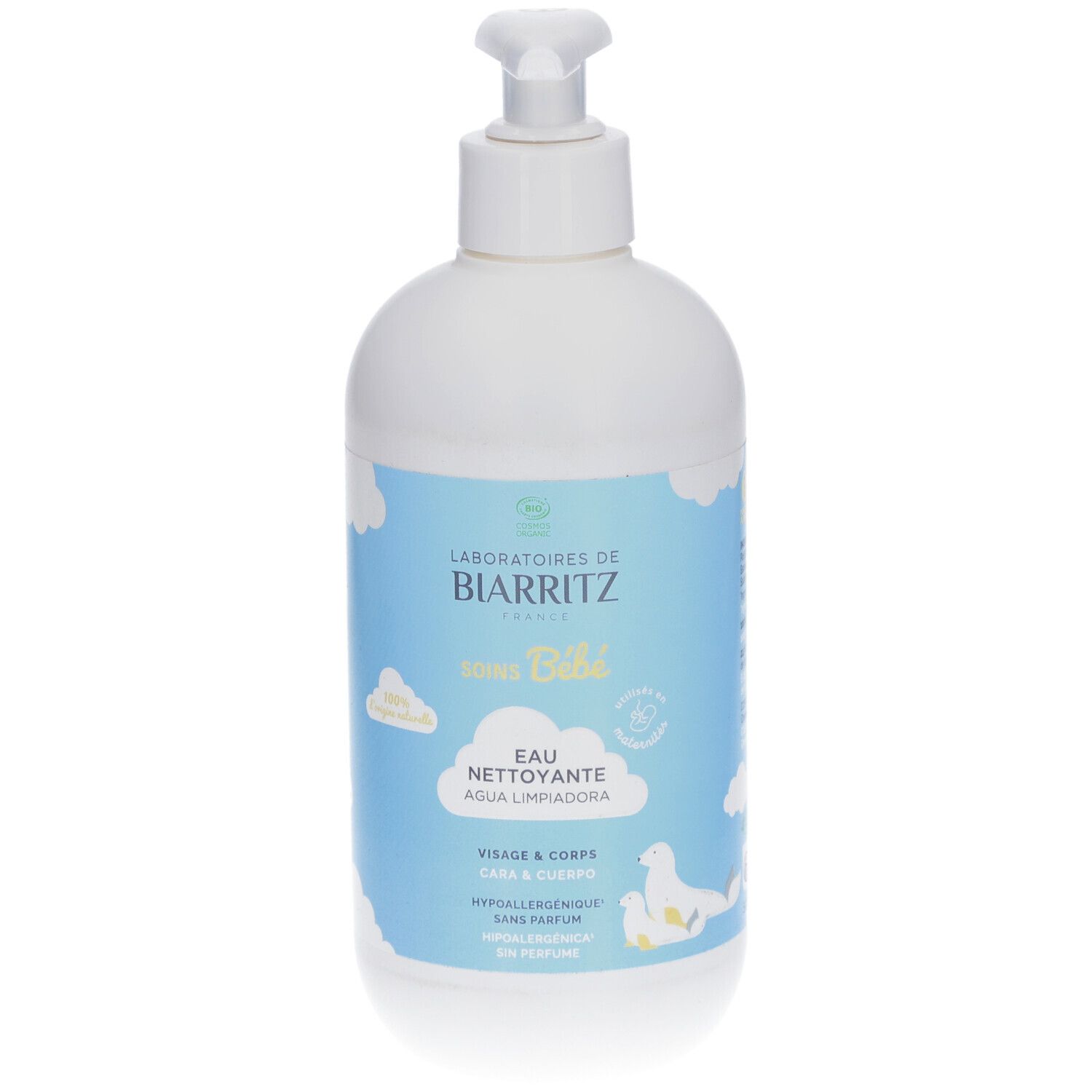 Laboratoires de BIARRITZ ALGA NATIS® - Soins Bébé Eau Nettoyante certifiée Bio