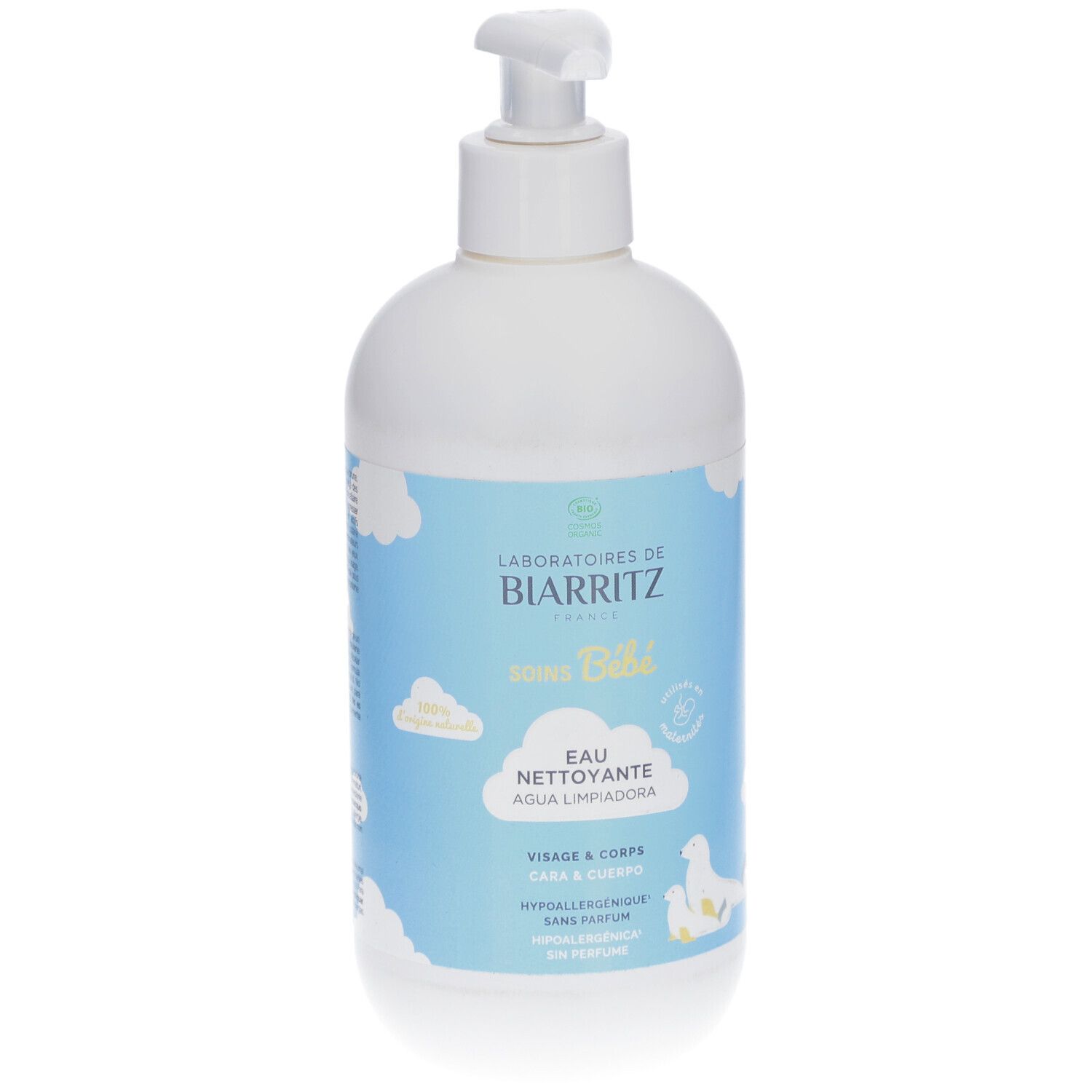 Laboratoires de BIARRITZ ALGA NATIS® - Soins Bébé Eau Nettoyante certifiée Bio