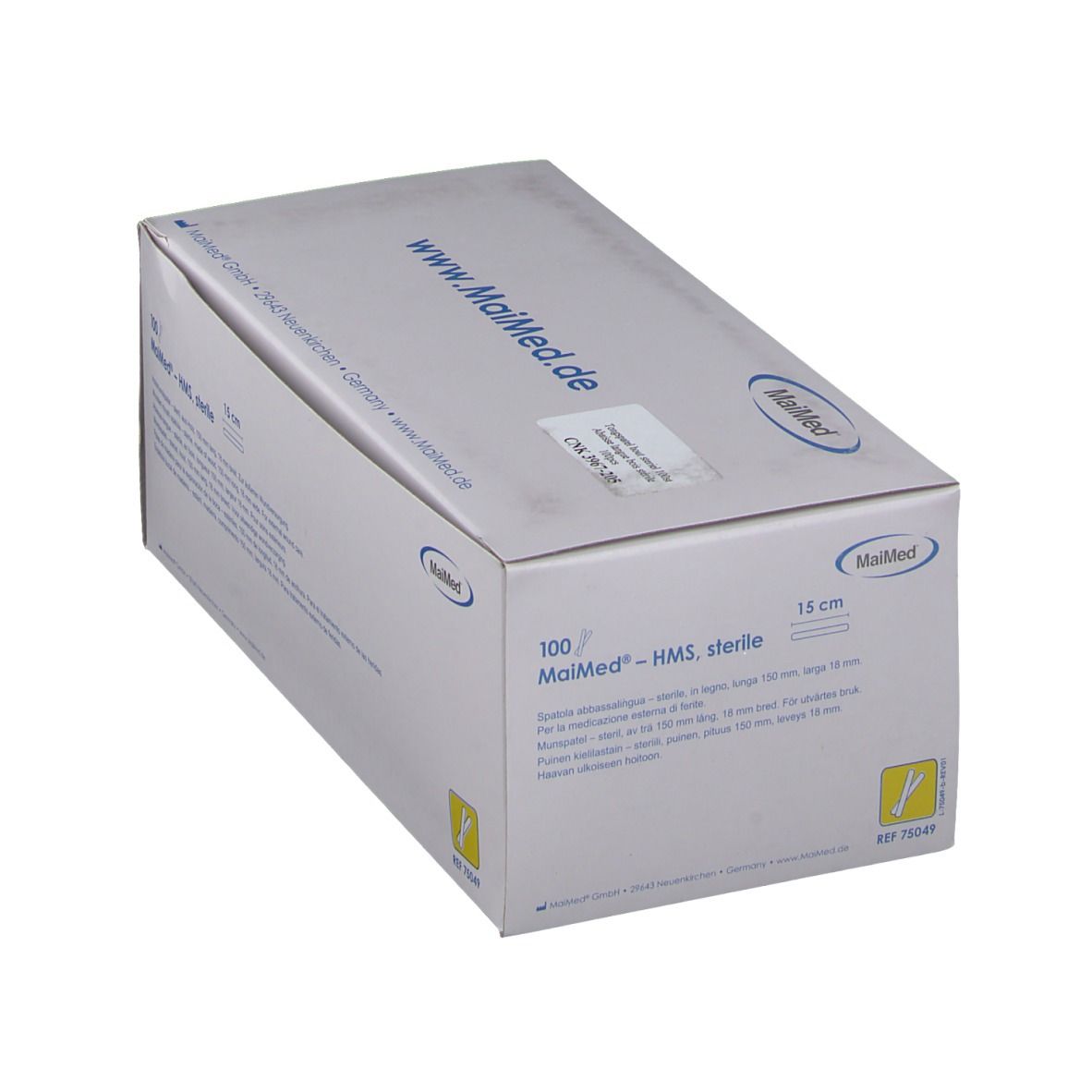MaiMed® HMS Abaisse-Langue Bois stérile 15 cm