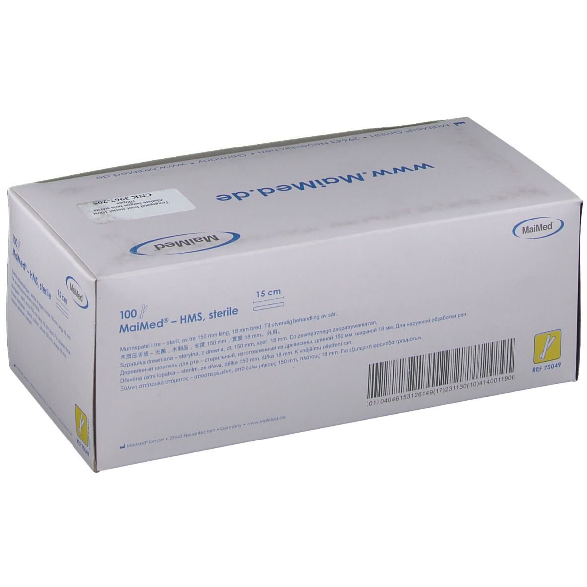 MaiMed® HMS Abaisse-Langue Bois stérile 15 cm