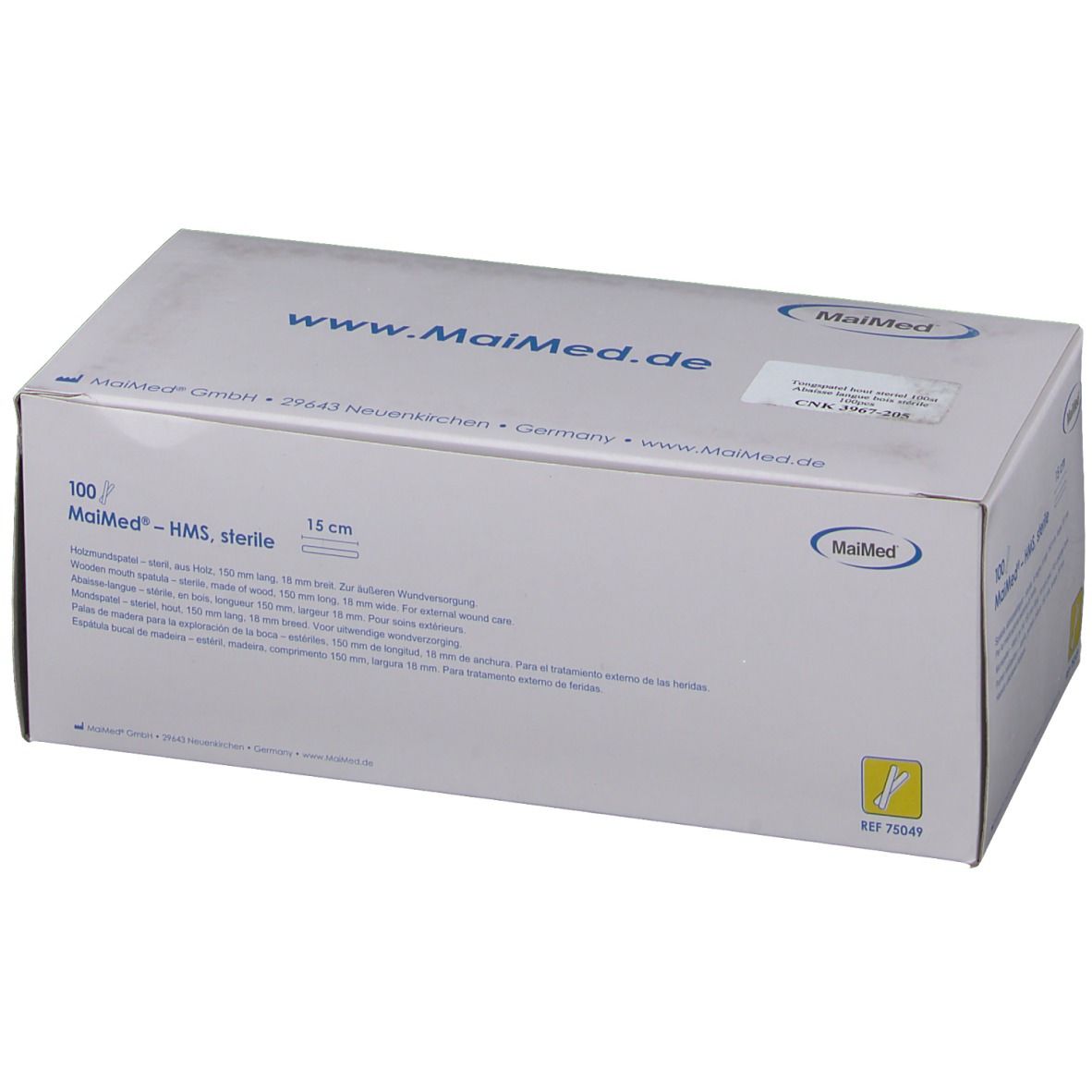 MaiMed® HMS Abaisse-Langue Bois stérile 15 cm