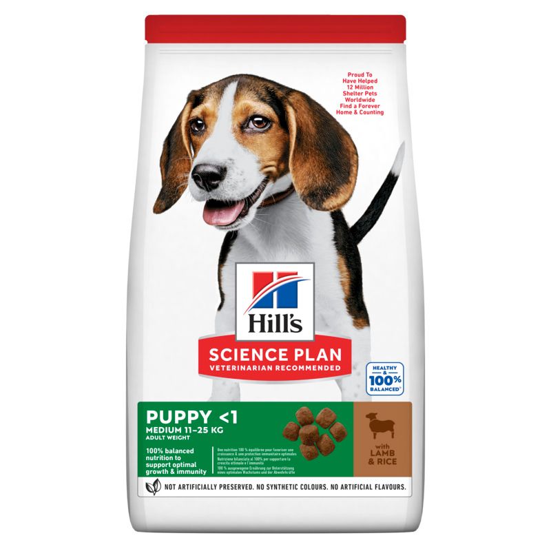Hill's Science Plan Canine Puppy Medium avec Agneau et Riz