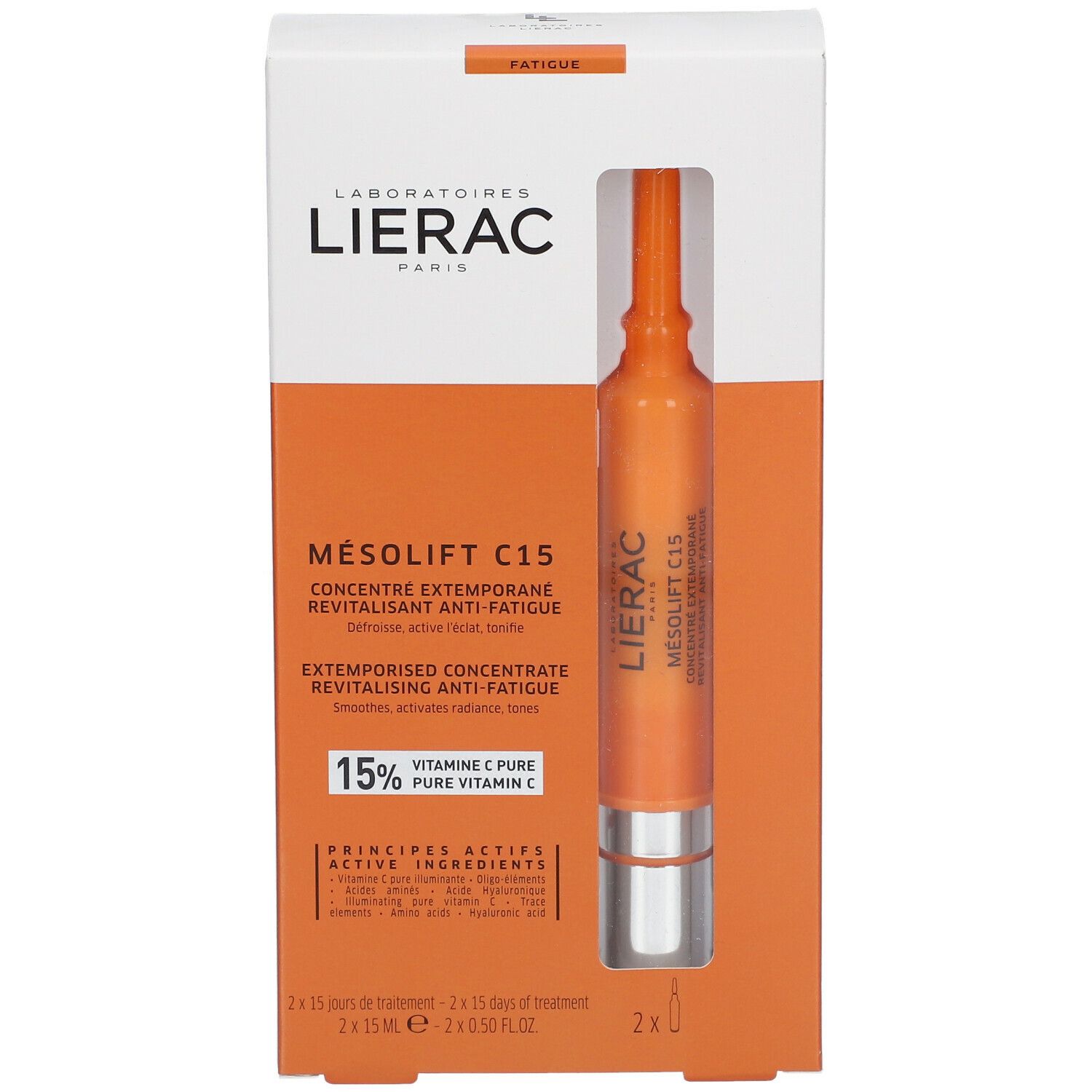 LIERAC MÉSOLIFT C15 Concentré Extremporané Anti-fatigue