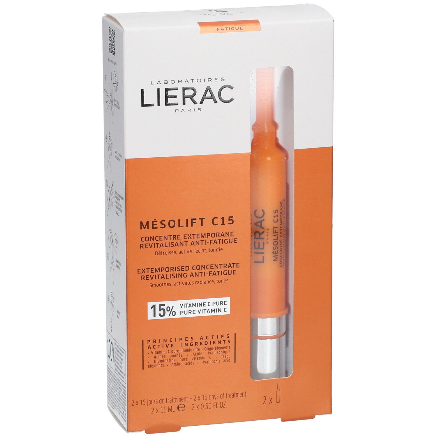 LIERAC MÉSOLIFT C15 Concentré Extremporané Anti-fatigue
