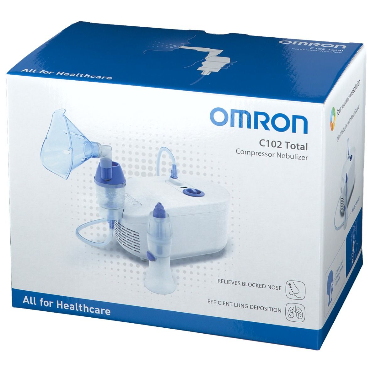 OMRON X102 Total nébulisateur, 2-en-1 inhalateur avec douche nasale