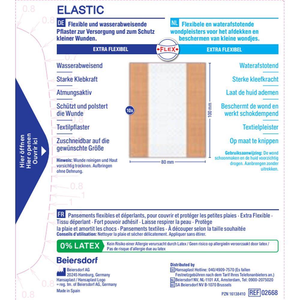 Hansaplast Elastic Pansement 1 m x 8 cm