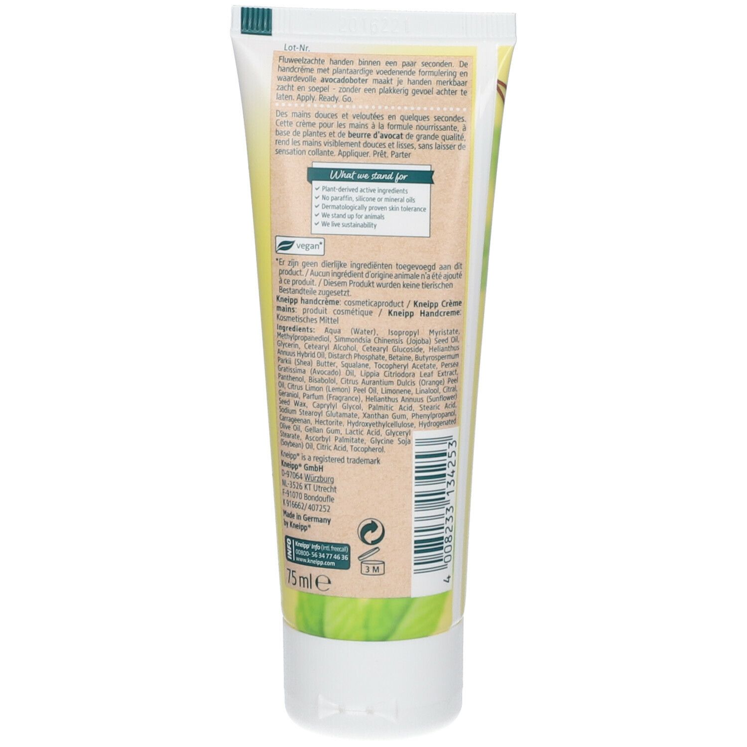 Kneipp® Crème pour les Mains Express - Verveine Citronnée & Beurre d‘avocat