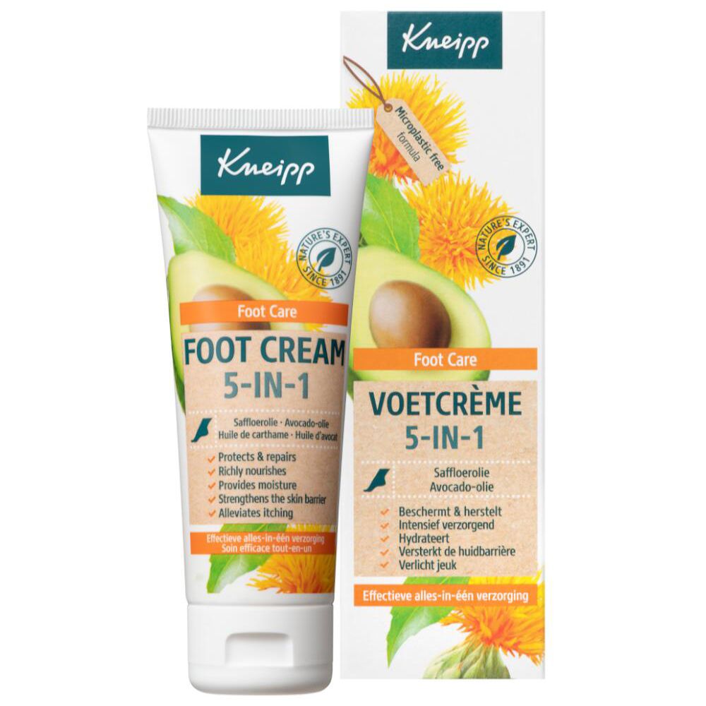 Kneipp® Crème pieds 5 en 1 Huile de carthame - Huile d'avocat