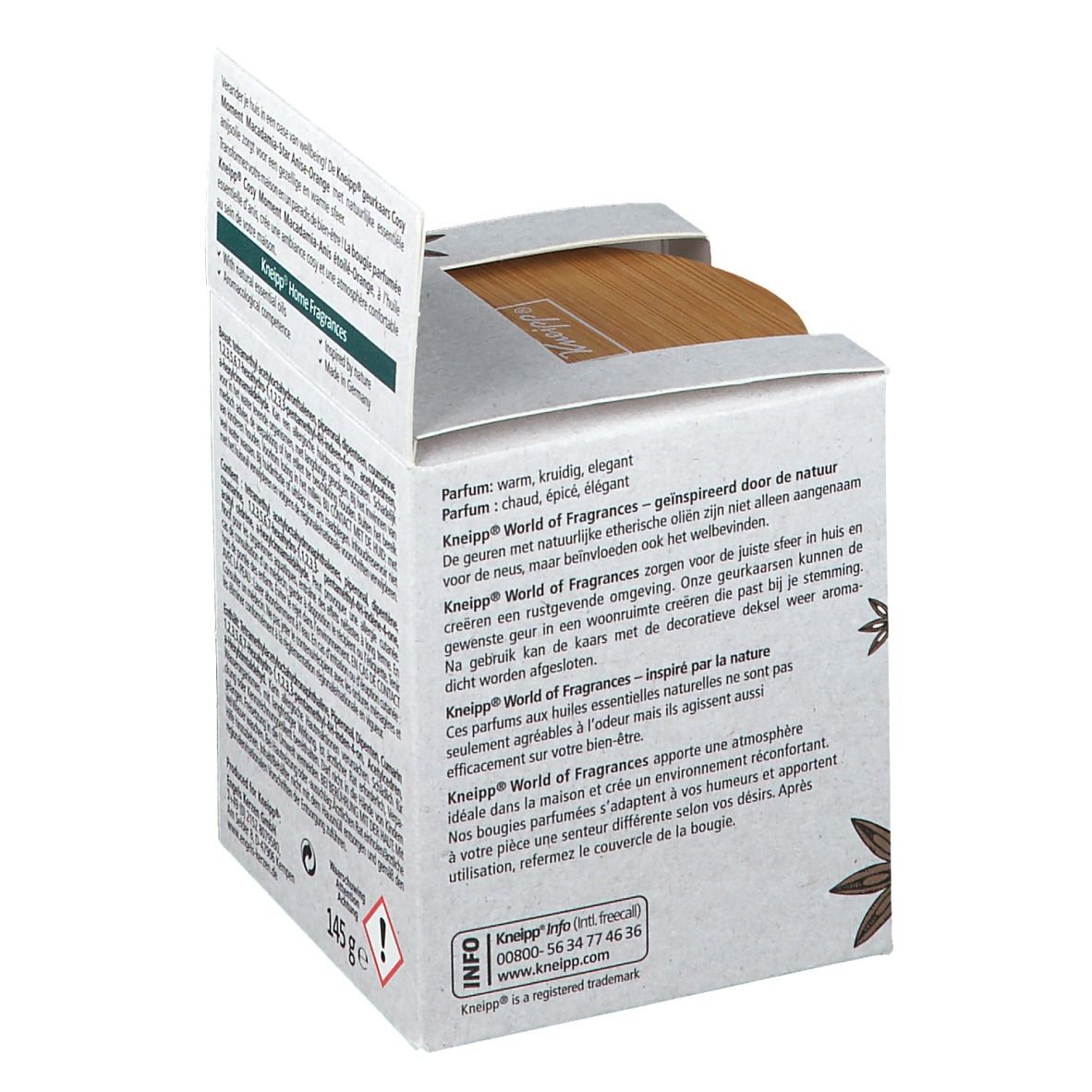 Kneipp® Bougie Parfumée Macadamia-Anis étoilé-Orange