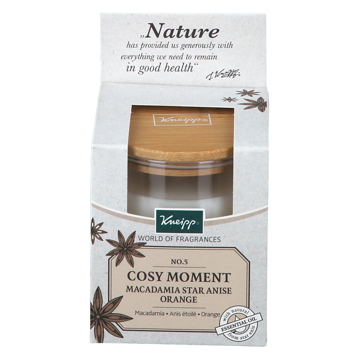 Kneipp® Bougie Parfumée Macadamia-Anis étoilé-Orange