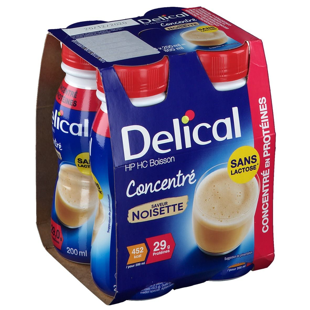 Delical Concentré Noisette 4x200 ml - Redcare Pharmacie