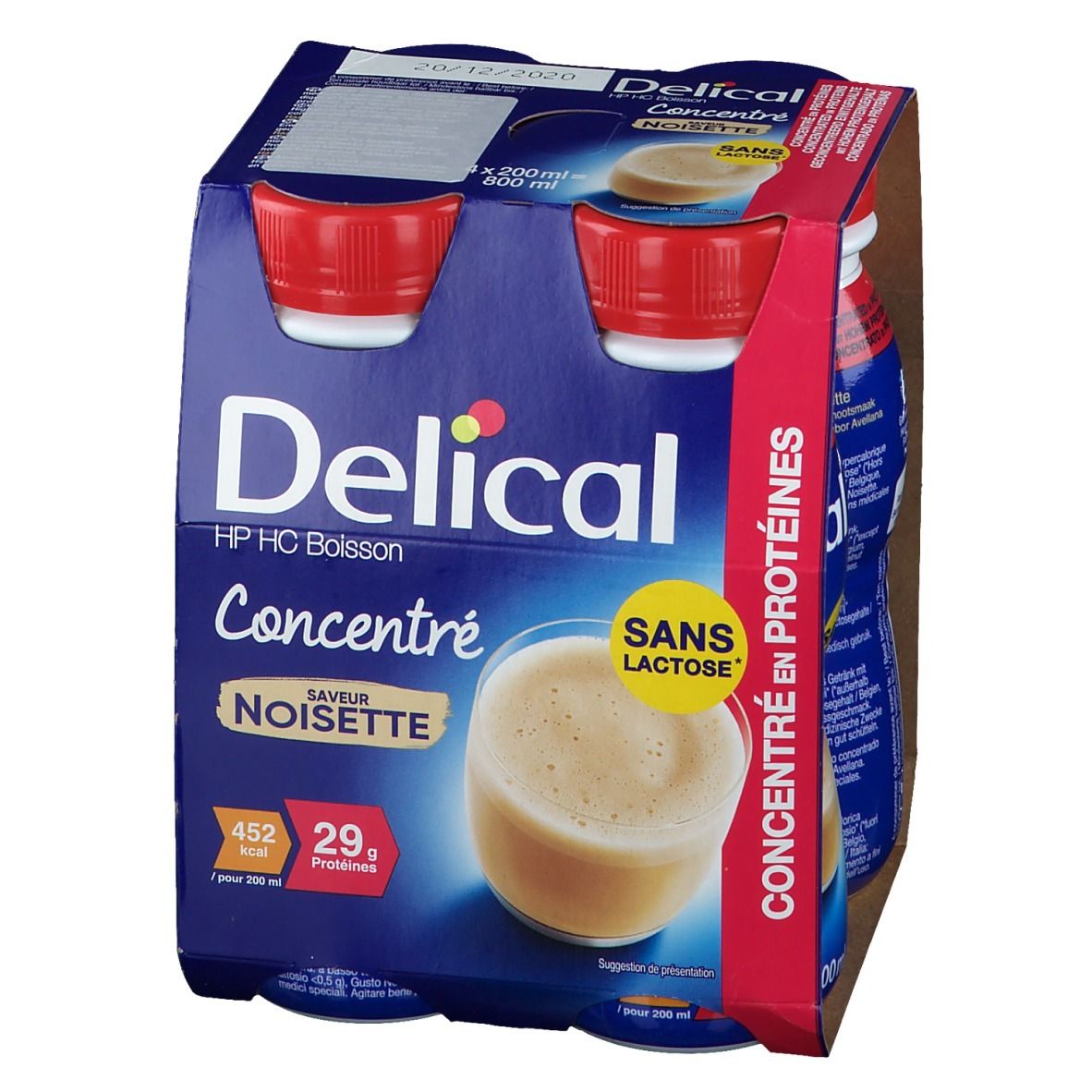 Delical Concentré Noisette 4x200 ml - Redcare Pharmacie