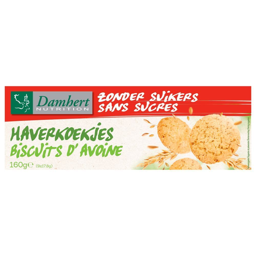 Damhert Biscuits d'avoine sans sucre