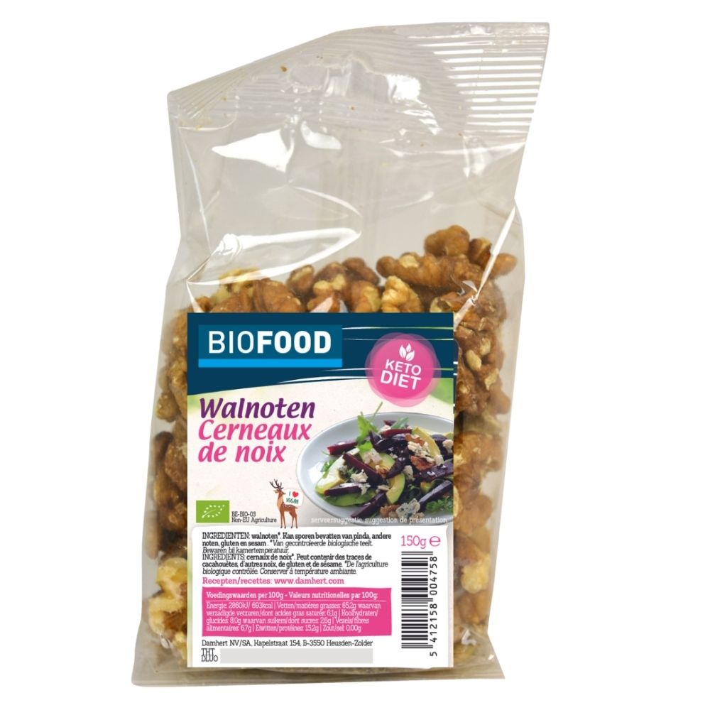 Ceréales de noix BIOFOOD en sachet, bio, 150g. Adapté au régime cétogène.