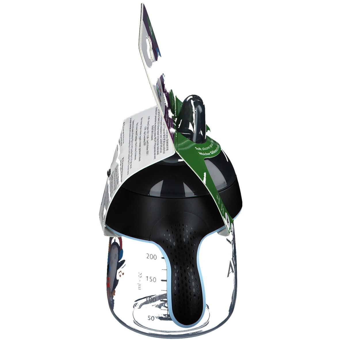 Avent Tasse à bec Anti-Fuite Pinguin Noir 260 ml +12 mois