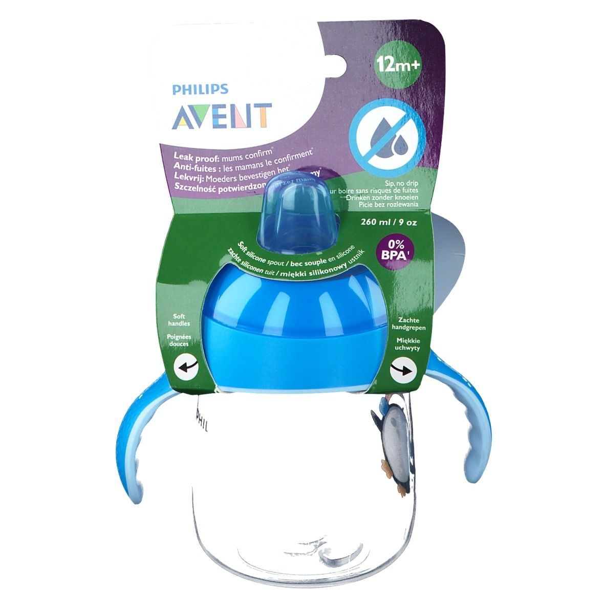Philips Avent Sip No Drip Gobelet à boire 260 ml