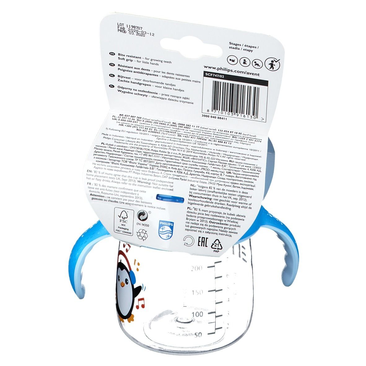 Philips Avent Sip No Drip Gobelet à boire 260 ml