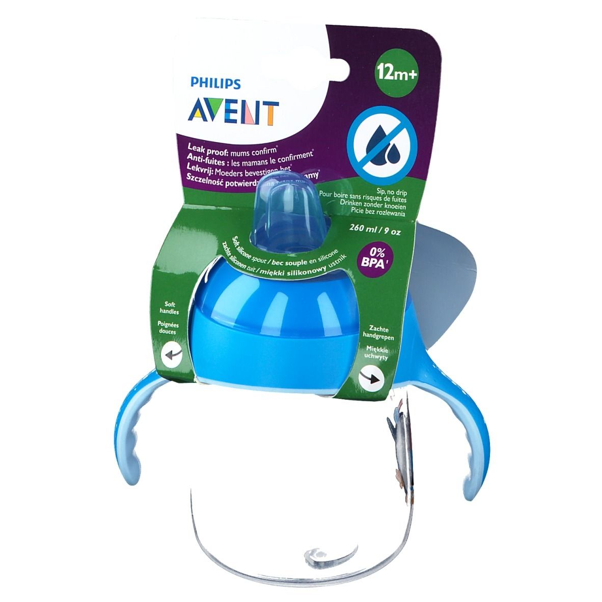Philips Avent Sip No Drip Gobelet à boire 260 ml