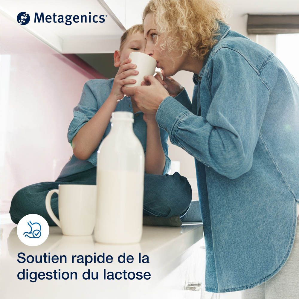 Boîte MetaDigest Lacto. Boîte bleue et blanche avec nom du produit et 45 gélules.