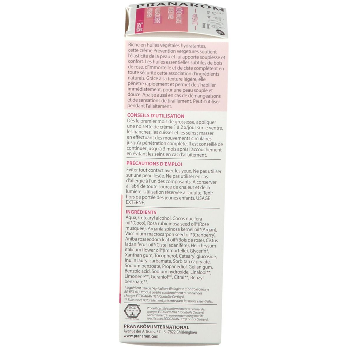 Pranarôm PranaBB Crème - Massage - Vergetures Bio