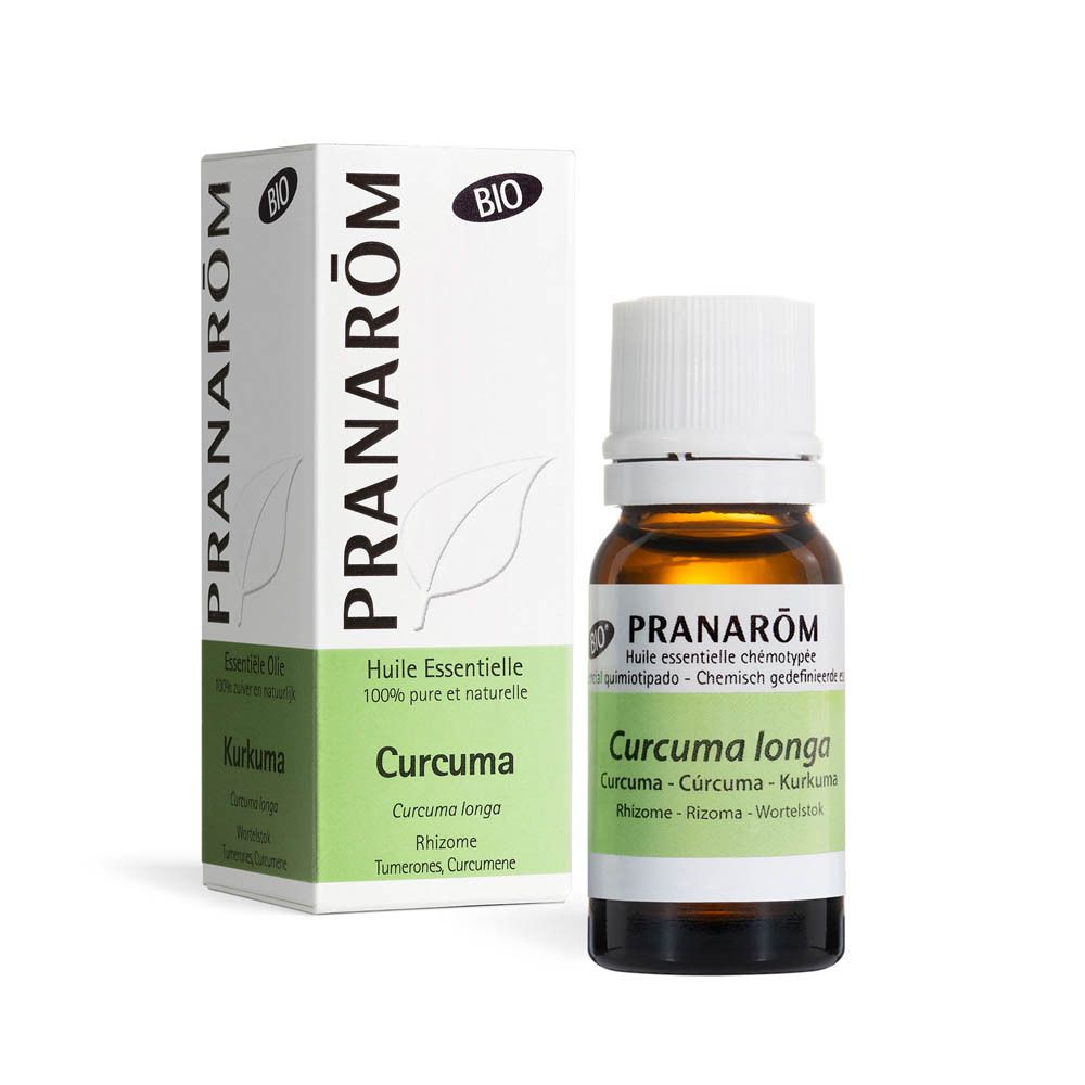 Huile essentielle Pranarôm Curcuma, flacon 10ml. Bio.
