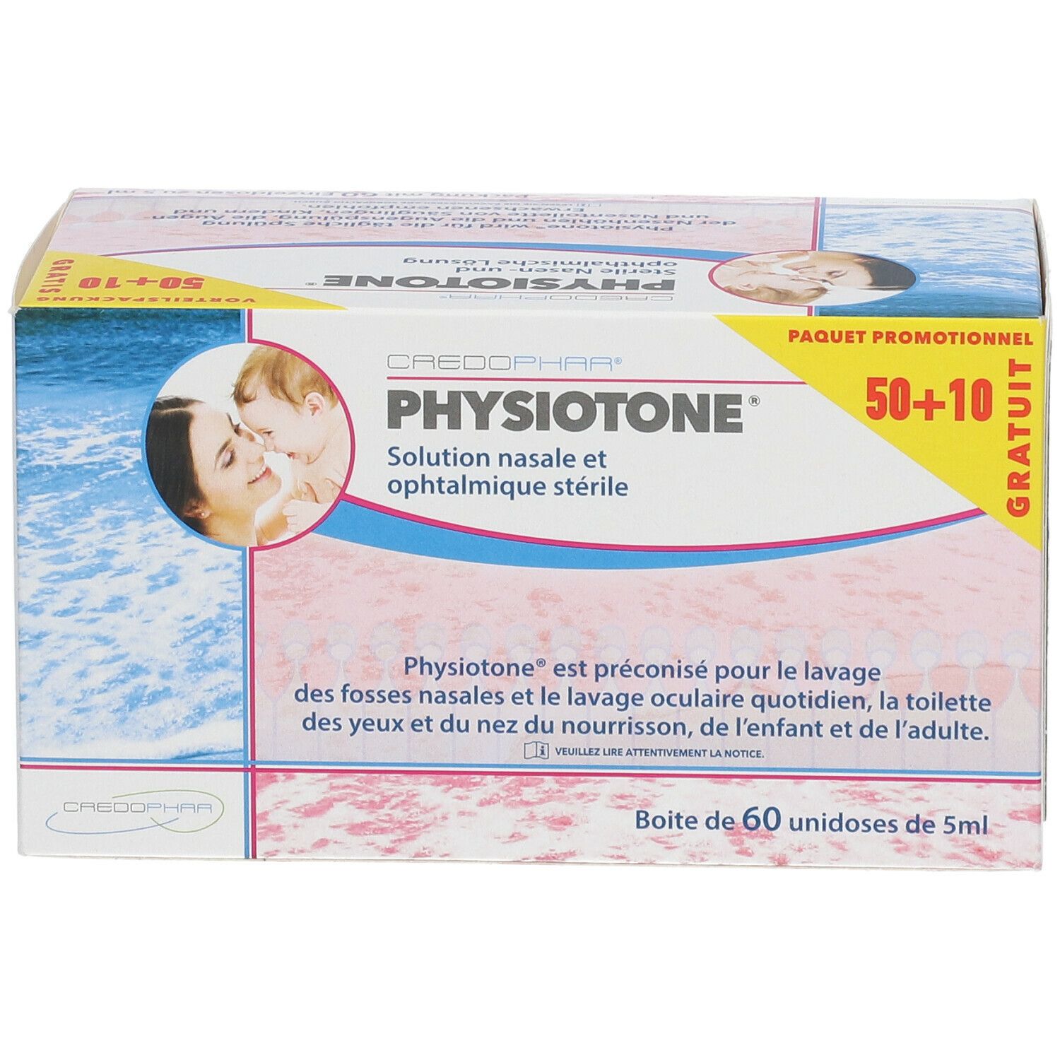 CREDOPHAR Physiotone® Solution nasale et ophtalimique stérile