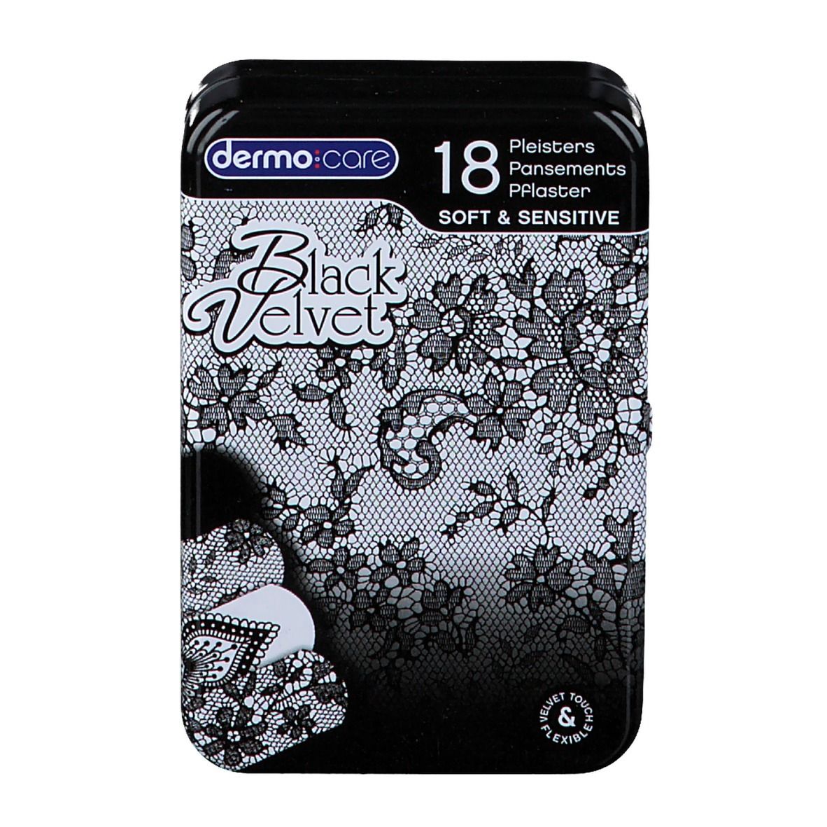 dermo care Pansements Soft & Sensitive Black Velvet 20 x 70 mm