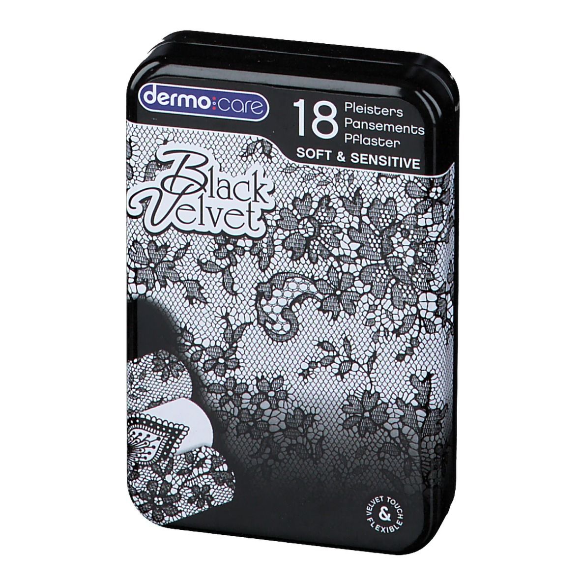 dermo care Pansements Soft & Sensitive Black Velvet 20 x 70 mm