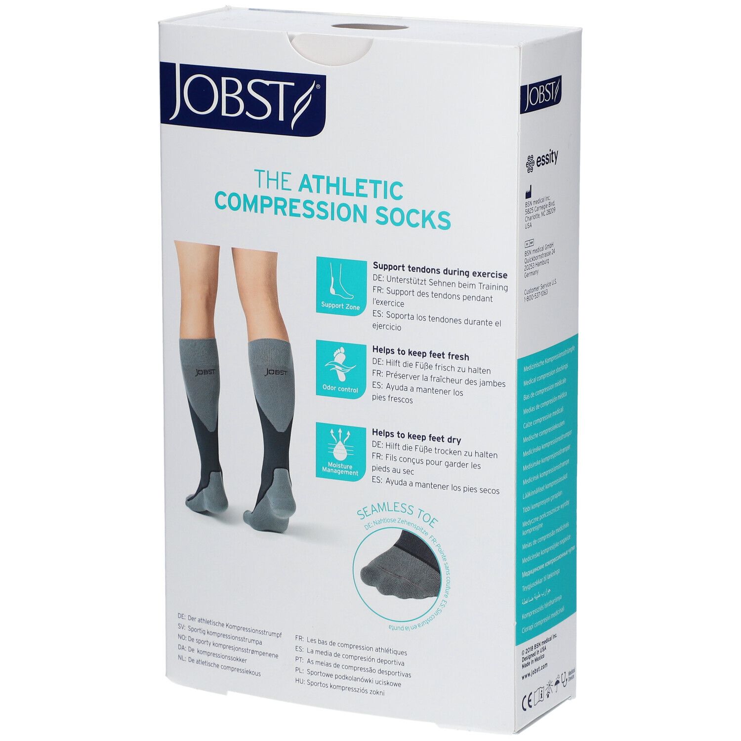 Jobst Sport Bas de Compression 15-20 Bleu M