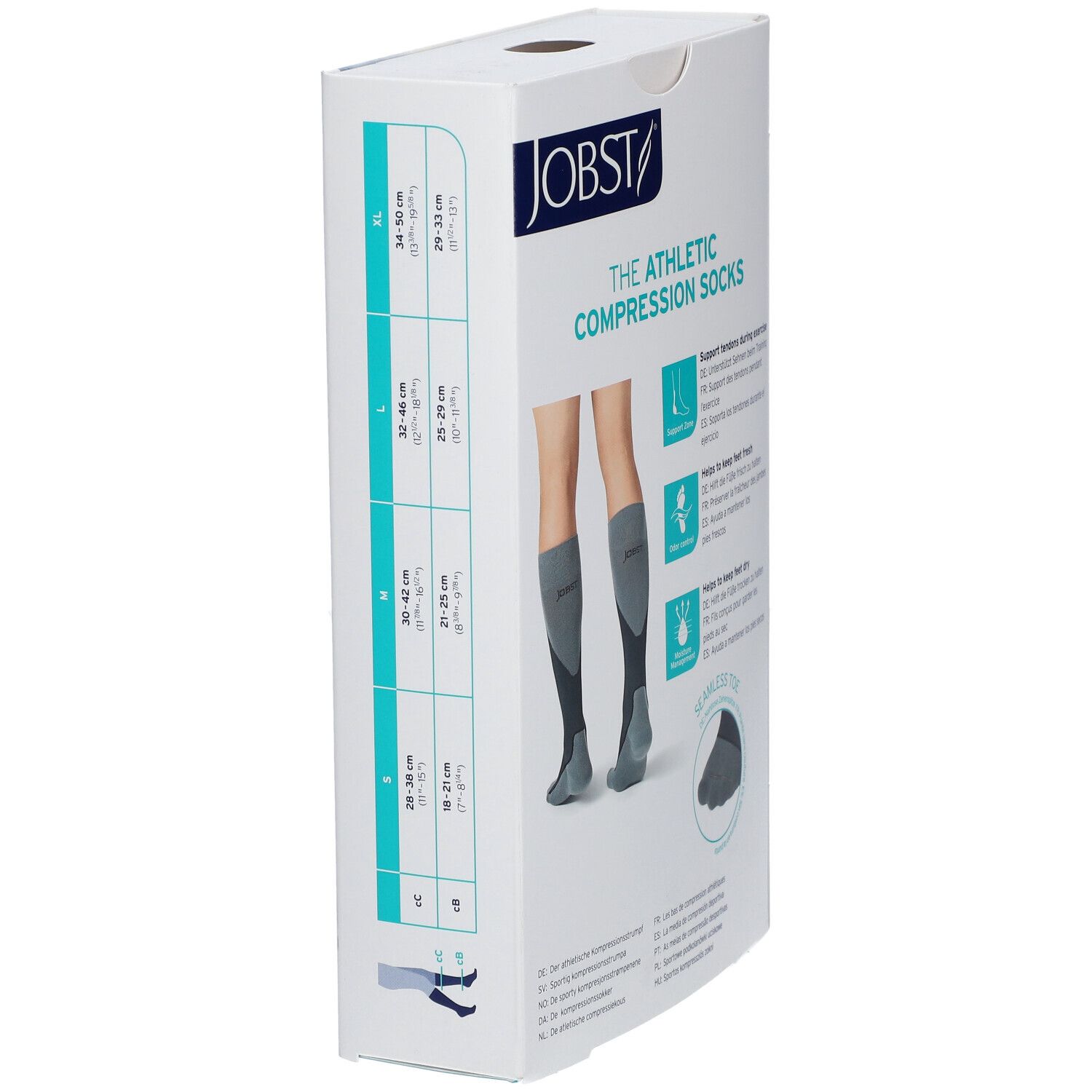 Jobst Sport Bas de Compression 15-20 Bleu M