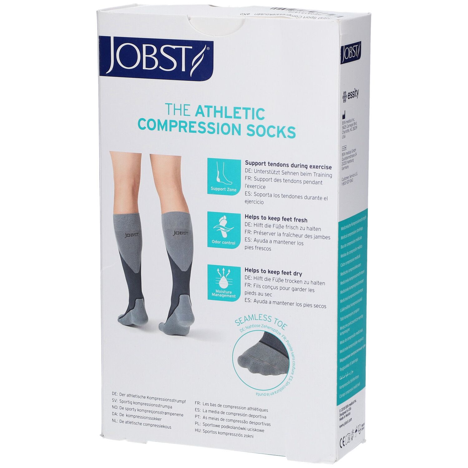 Jobst Sport Bas de Compression 15-20 Bleu L