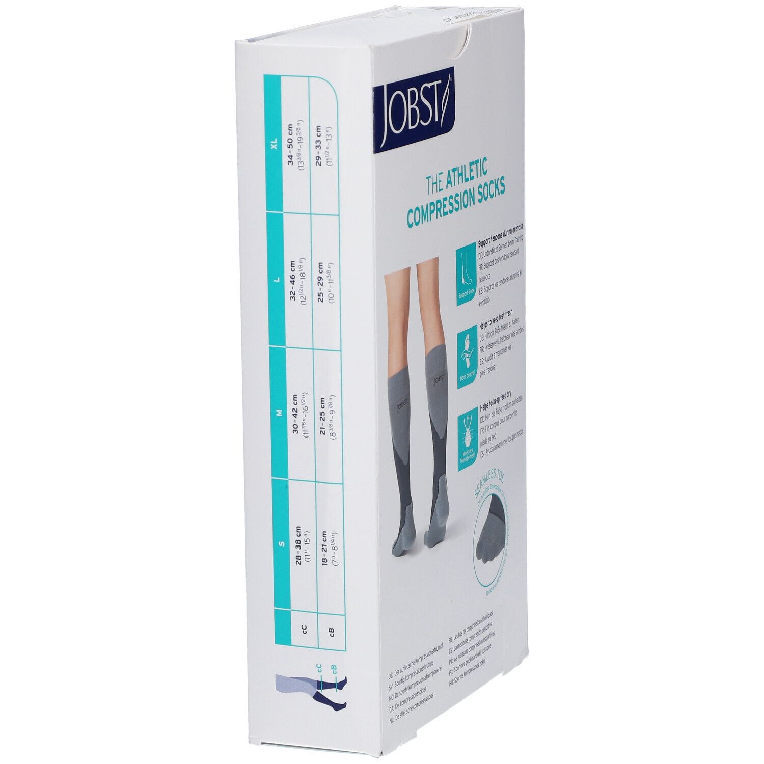 Jobst Sport Bas de Compression 15-20 Bleu L