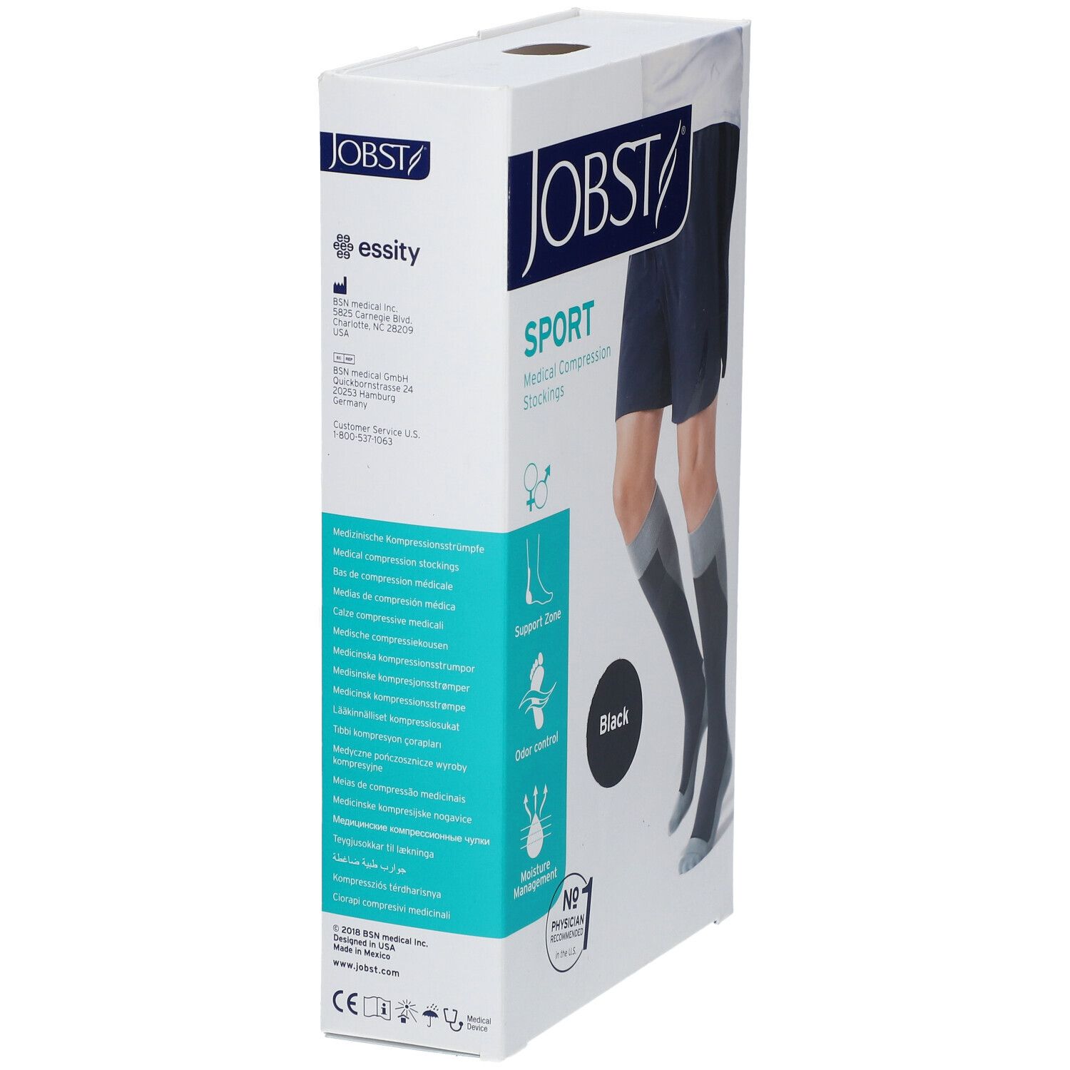 Jobst Sport Bas de Compression 15-20 Noir S