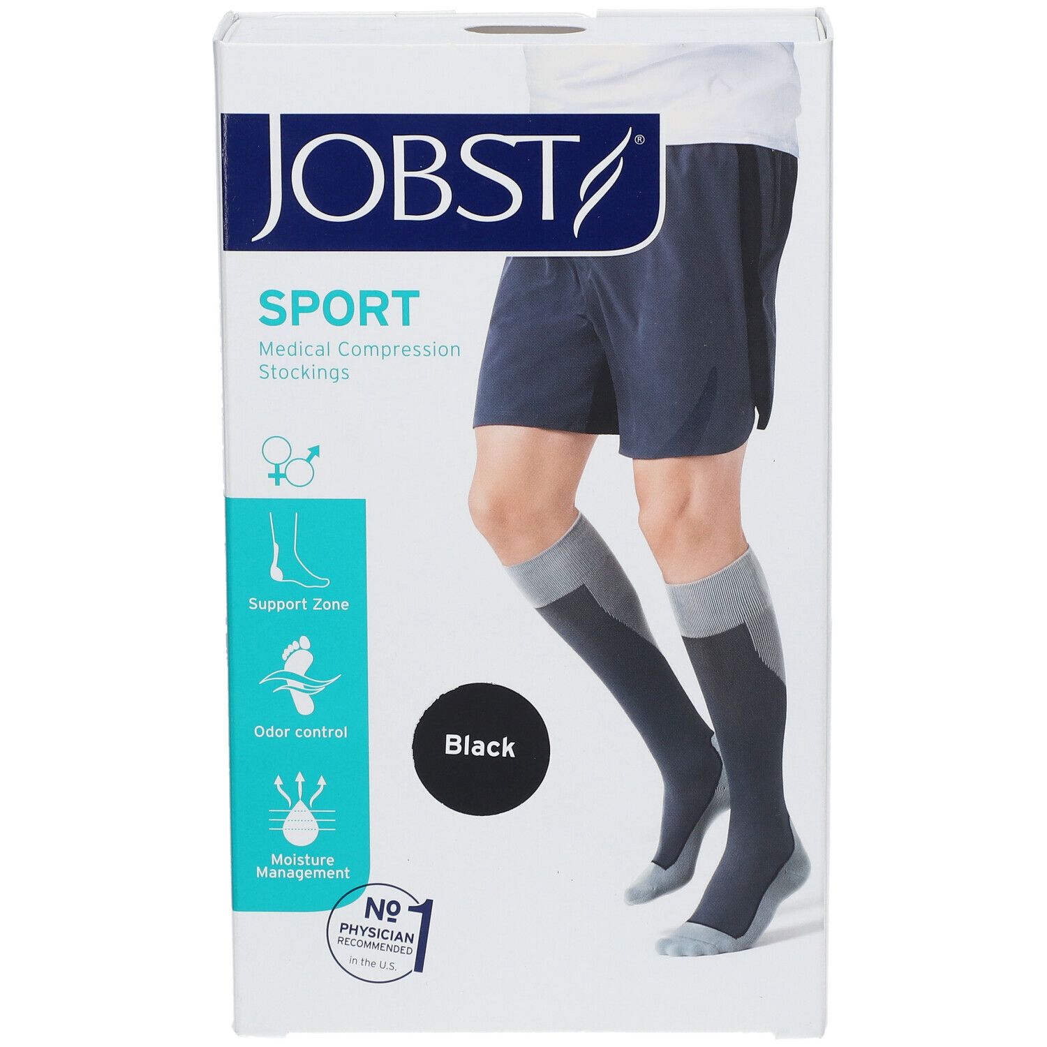 Jobst Sport Bas de Compression 15-20 Noir S