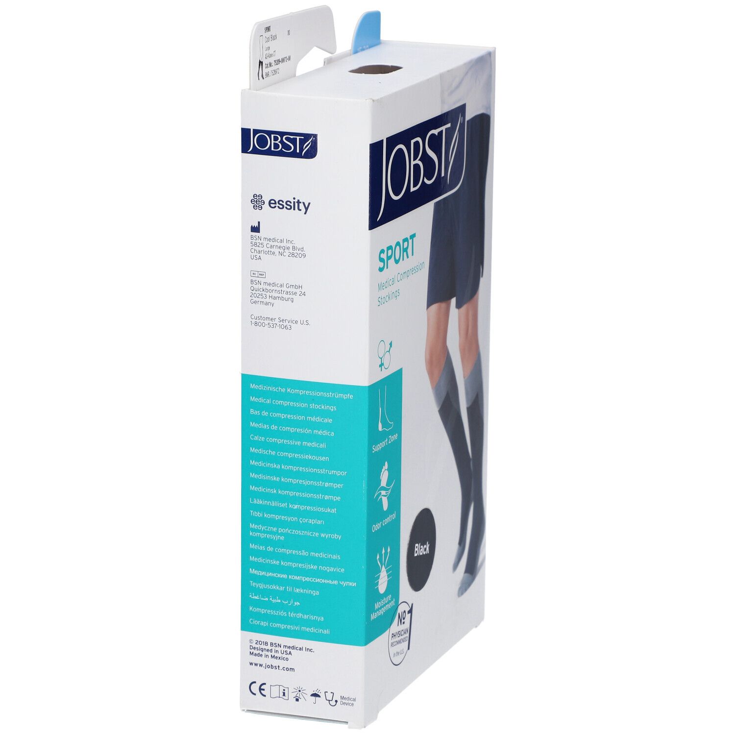 Jobst Sport Bas de Compression 15-20 Noir L