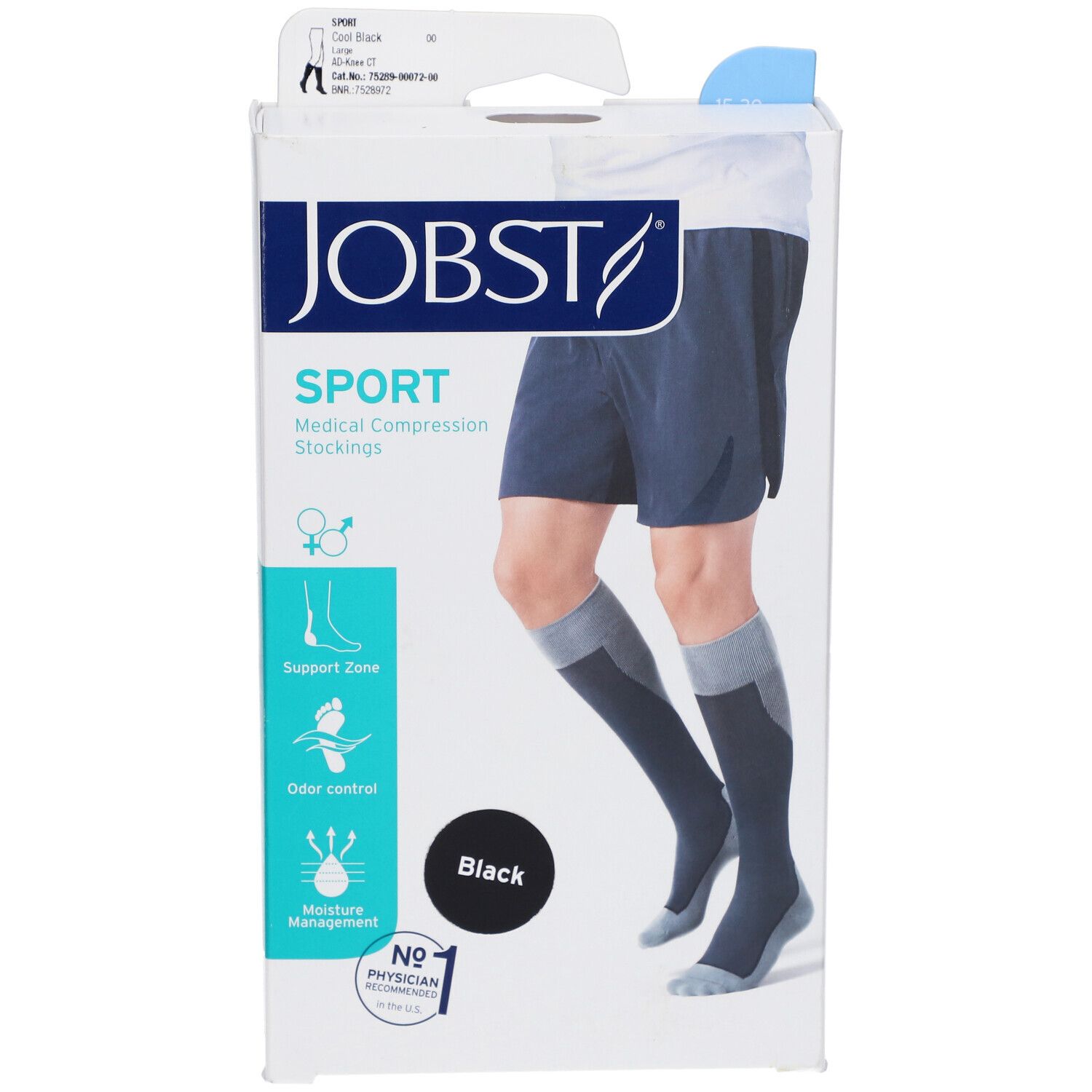 Jobst Sport Bas de Compression 15-20 Noir L