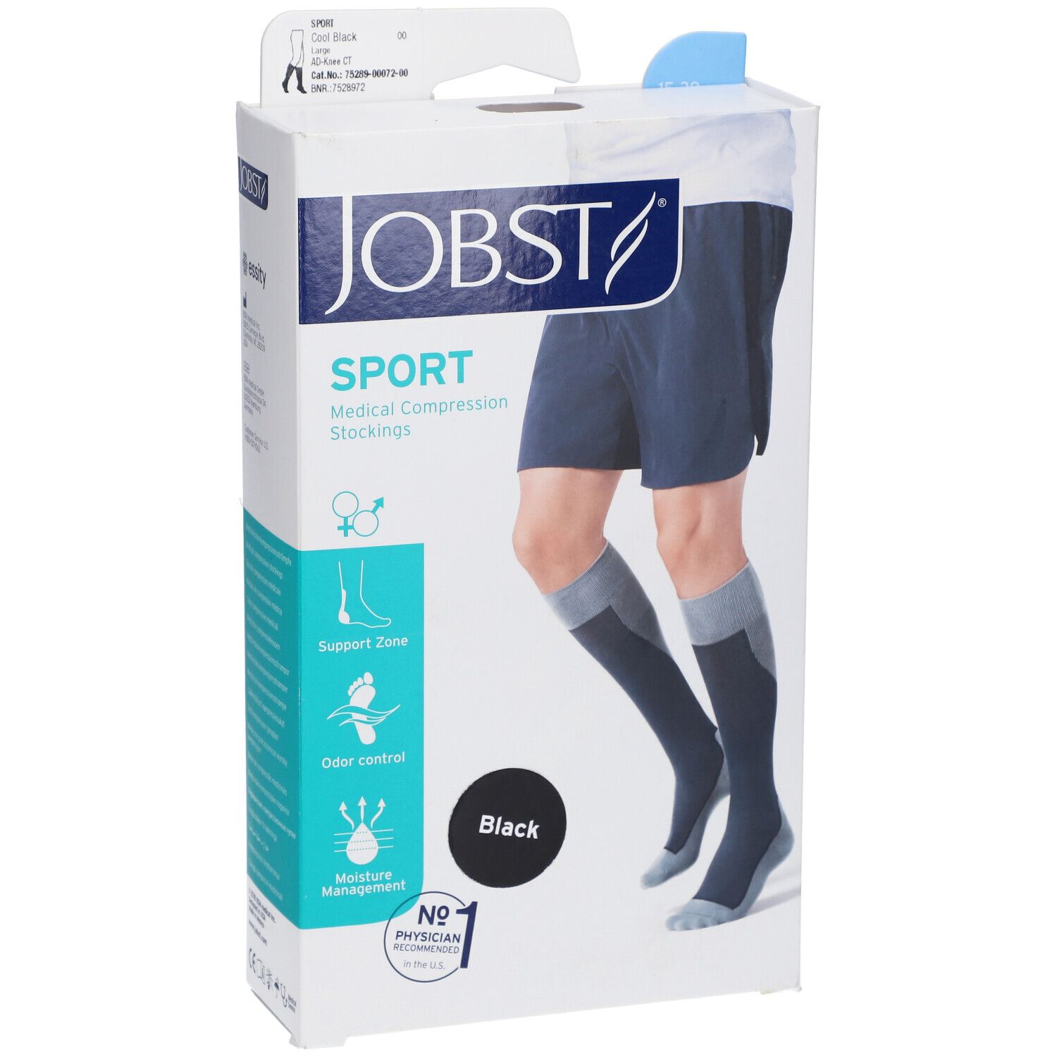 Jobst Sport Bas de Compression 15-20 Noir L