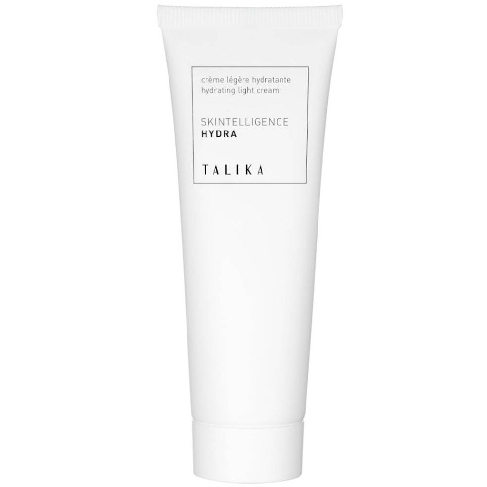 Tube blanc avec texte "TALIKA" et informations produit. Crème jour et nuit.