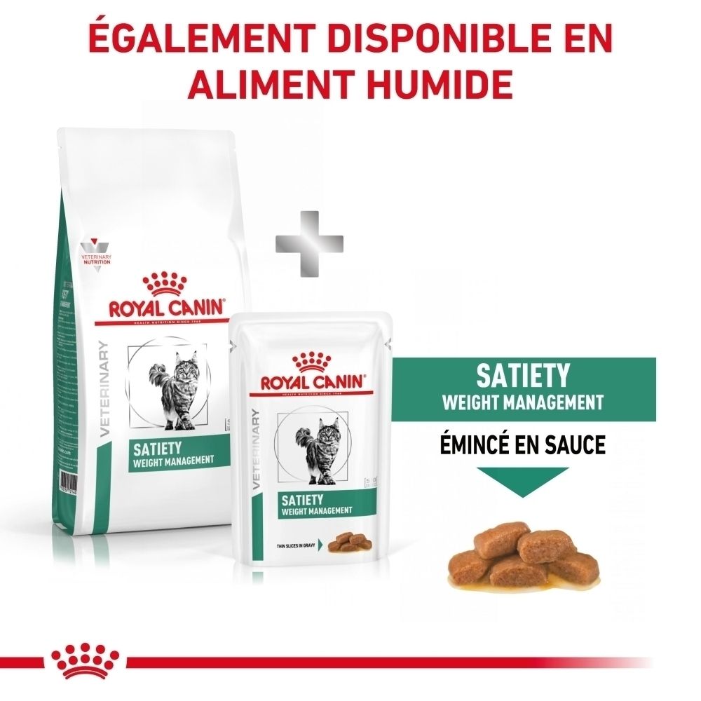 Sac de nourriture Royal Canin Satiety Weight Management pour chats.