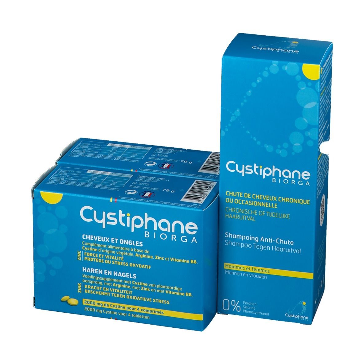 Cystiphane Biorga Cheveux & Ongles + Shampooing Anti-Chute