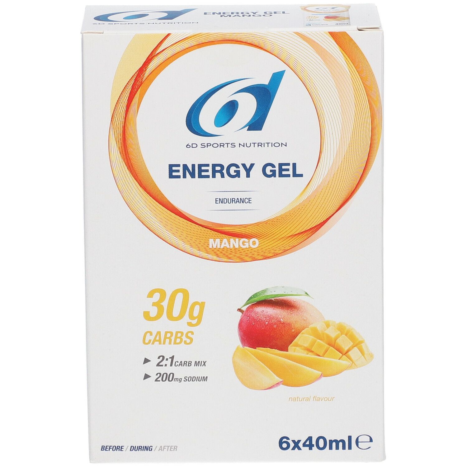 6D Sports Nutrition Energy Gel Mangue