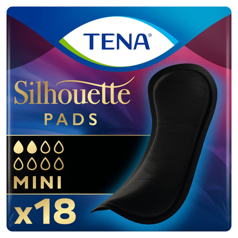TENA Silhouette Mini Serviettes Noir